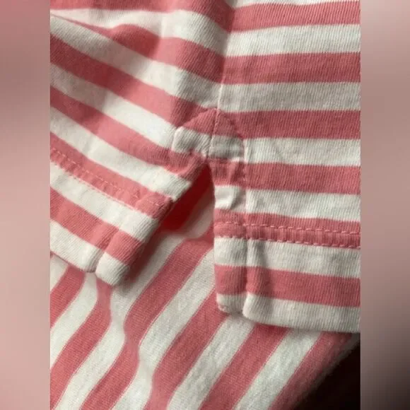 Vineyard Vines Men’s Polo Pique Shirt Short Sleeve Pink White Stripes Size XL - Picture 6 of 11